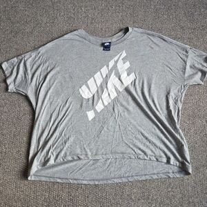 Nike Womens Gray Cropped T-Shirt
